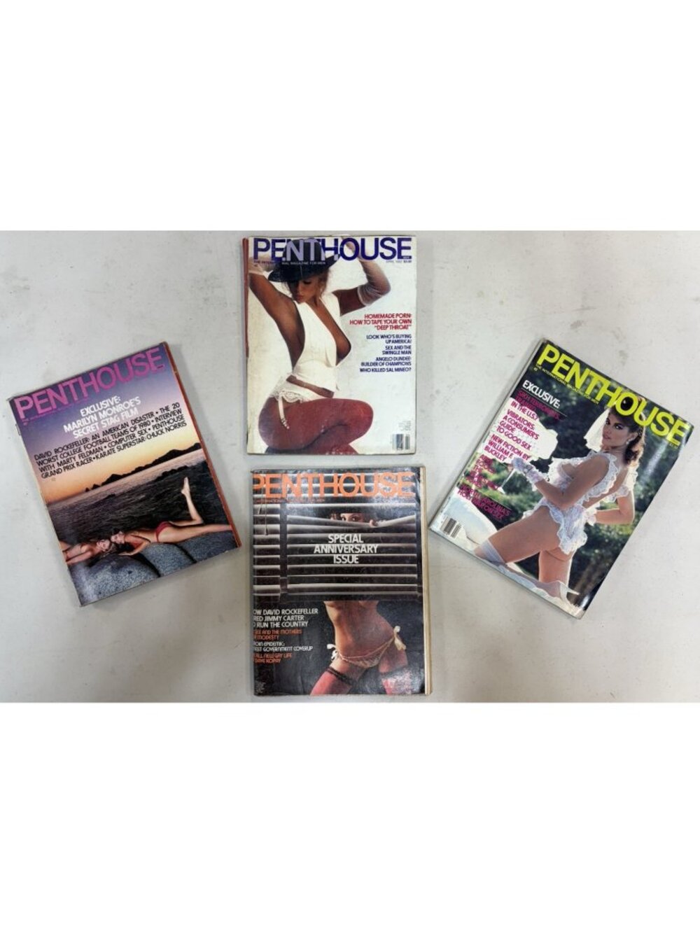 Vtg Penthouse Men's Magazine's Lot 4 1977, 1980, 1982, 1986 Collectable Vintage